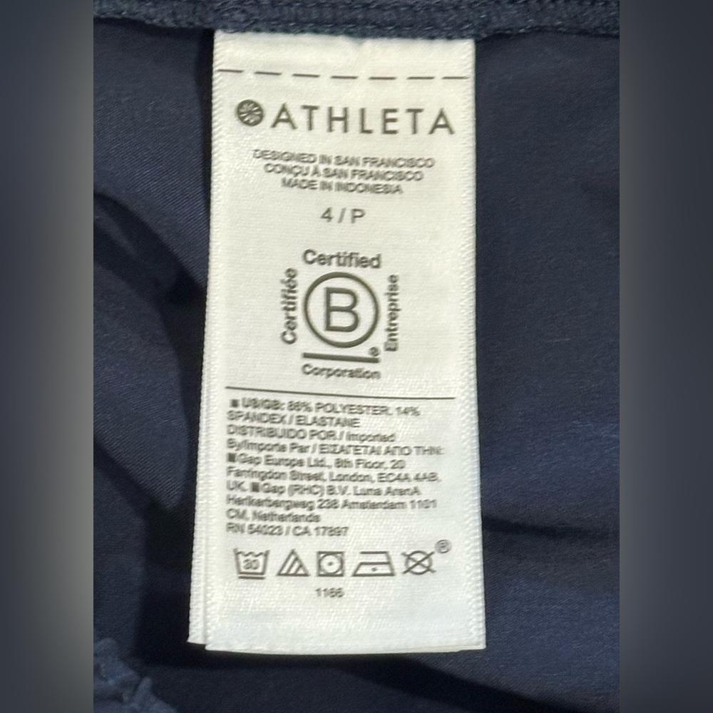 Athleta Arrival Ankle Straight Pants, Navy Blue, Size 4P - Picture 11 of 14